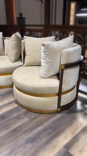 كرسي قماشي بمساند ذراعين | 2 حبة