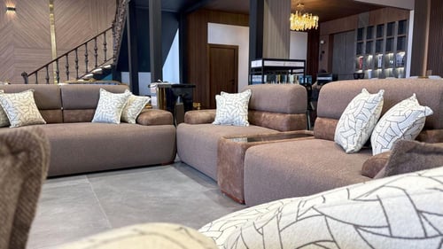 طقم كنب قماش | جلد