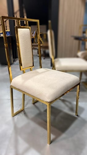 طاولة سفرة بسطح رخامي 6 كراسي