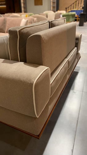 طقم كنب قماشي 7 مقاعد | بظهر قابل للتعديل