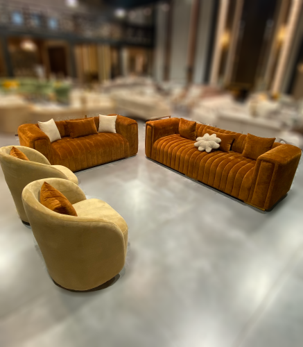 طقم كنب قماشي 7 مقاعد