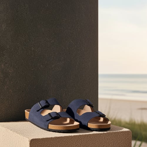 شبشب رجالي طبي جلد ومخمل