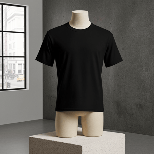 فنيله اسكيمو قطن رجالي نص كم دائري