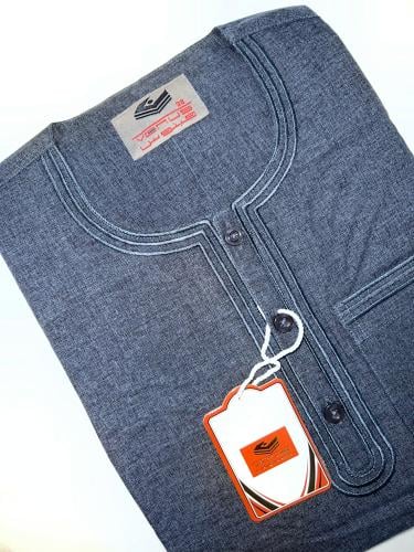 ثوب نوم فينوس دائري زرار مطرز كتان ولادي