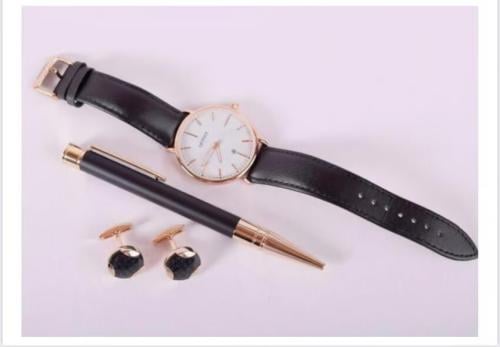 طقم ساعة وكبك وقلم