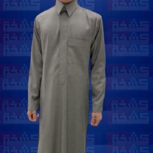 ثوب كشخة رجالي شتوي سحاب سادة- كبك 2XL/3XL