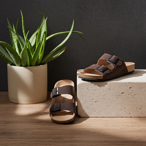 شبشب رجالي طبي جلد ومخمل