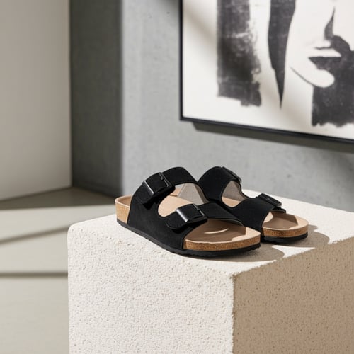 شبشب رجالي طبي جلد ومخمل