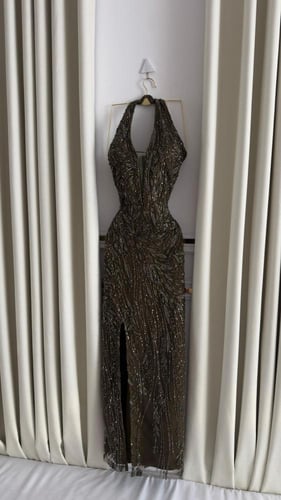 فستان سهره زيتي