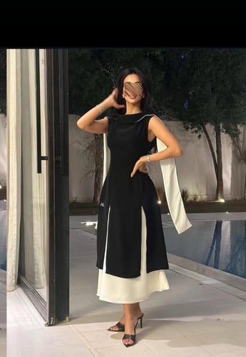 فستان اسود انيق