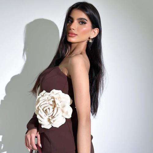 فستان جاكت بني