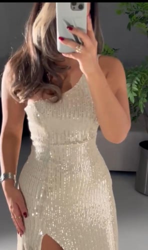 فستان استرتش لماع ناعم