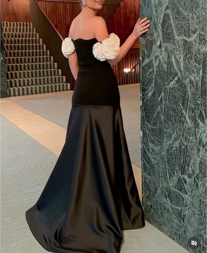 فستان مناسبات لون اسود