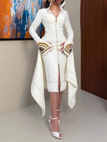 فستان لونا الأبيض الفاخر