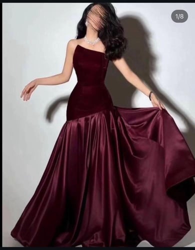 فستان عودي مخمل