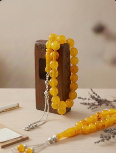 مسبحة صلاة كهرمانية