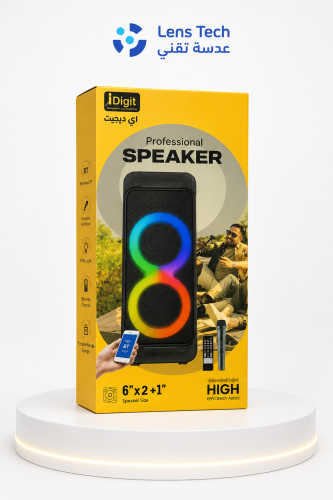 مكبر صوت iDigit Party DJ محمول بإضاءة RGB – Bluetooth وTWS للحفلات والرحلات