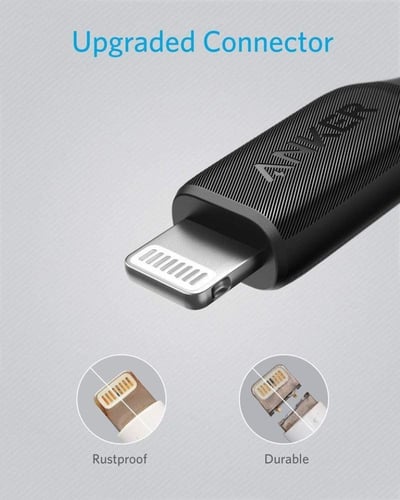 كيبل يو اس بي ايفون 0.9اسود من ANKER