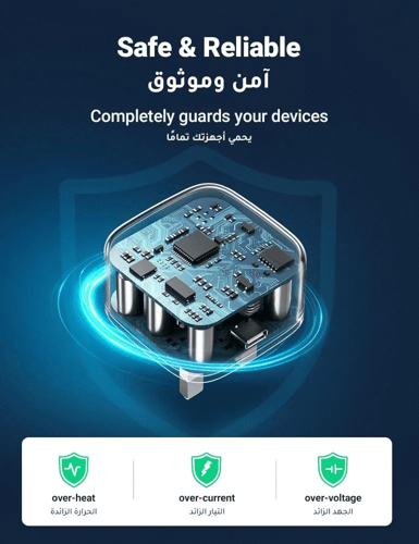 فيش جداري مع كيبل تايب سي ايفون من UGREEN