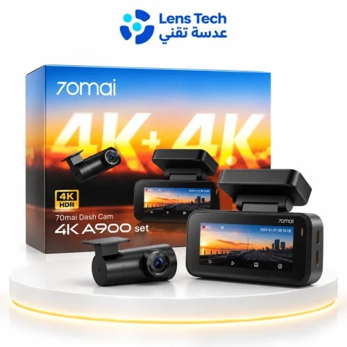داش كام 70mai A900 Set أمامية وخلفية 4K + 4K – Dual HDR، GPS وWi-Fi 6
