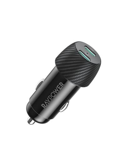 شاحن سيارة RAVPower 50W – منفذين PD