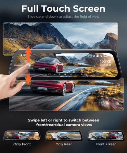 كاميرا مراية LINGDO LD2K – 2.5K أمامية + خلفية FHD...