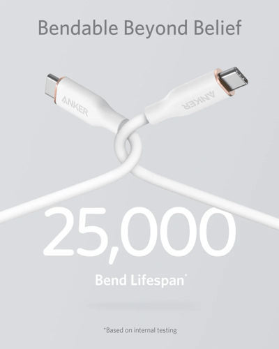 كيبل تايب سي تايب سي 1متر ابيض من ANKER