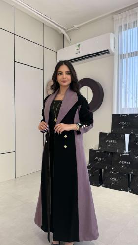 Black blazer with purple