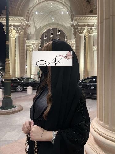 Black embroidered abaya, handmade