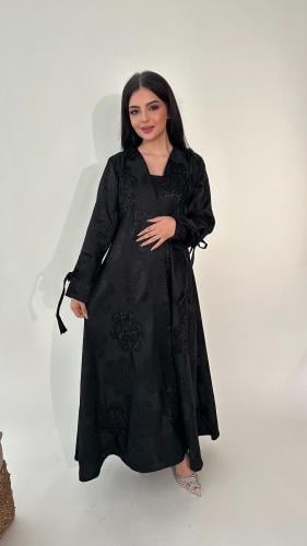 فرح لاين | بليزر شك جاكار بشك يدوي على شكل ورود