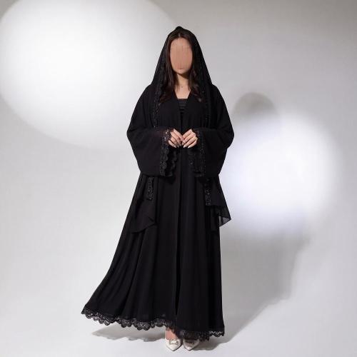 Queen abaya with flared fabric, royal fabric, with crystal cost
