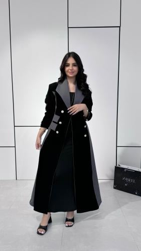 Black blazer with gray