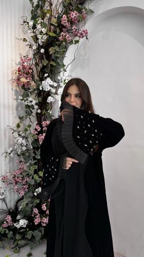 Black crystal velvet