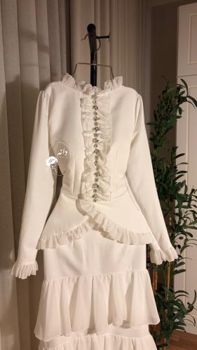 A soft and modest white dress