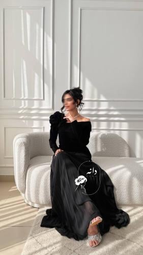 Elegant long black dress