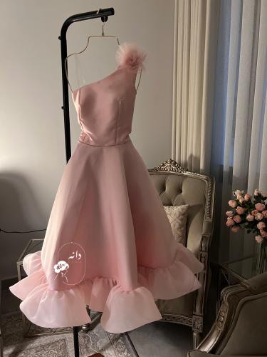 Soft pink midi dress