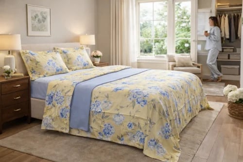 Ortensia Italian Bed Sheet Set – 4 Pieces (009)