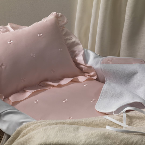 Baby duvet set 6 parts with Towels flowers