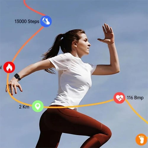 اوكيتل BT103 ساعة ذكية شاشة TFT مقاس 1.91 بوصة، مق...