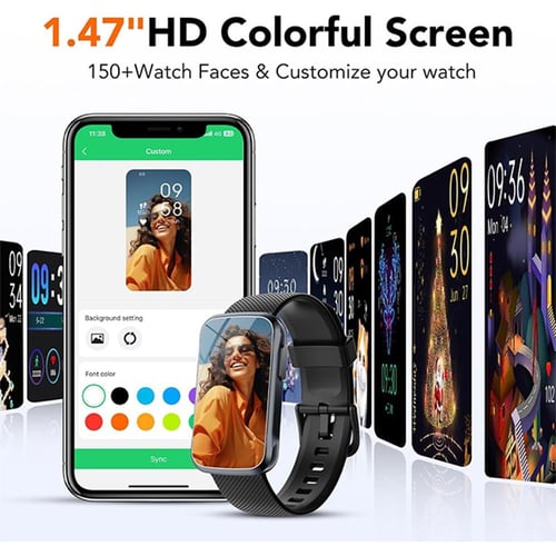 اوكيتل V1 ساعة ذكية بمقاس شاشة 1.47 بوصة مقاومة وم...