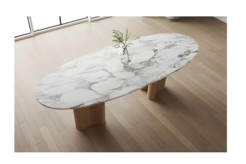 Modern dining table size 220 × 110 with elegant design