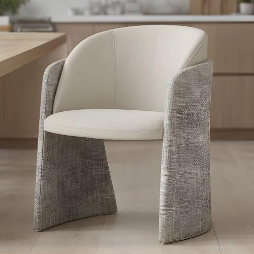 Luxury dining chair with a comfortable curved back
