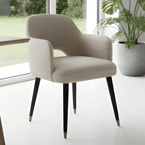 Wooden dining chair with a touch of luxury