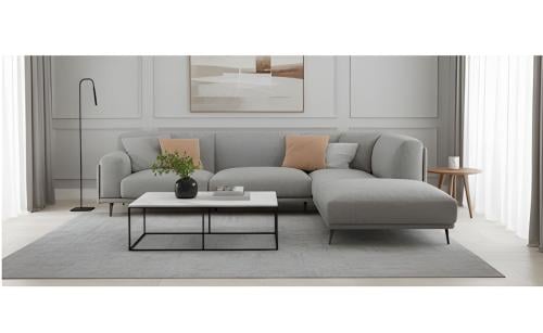 Connected sofa L with durable and high-quality materials