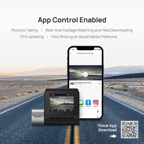 70mai Smart Dash Cam Pro Plus Sets A500S 5MP Resol...
