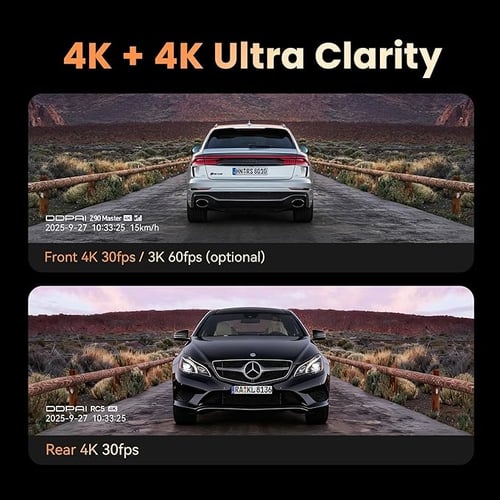 DDPAI 4K + 4K Dash Cam Z90 Master Dual