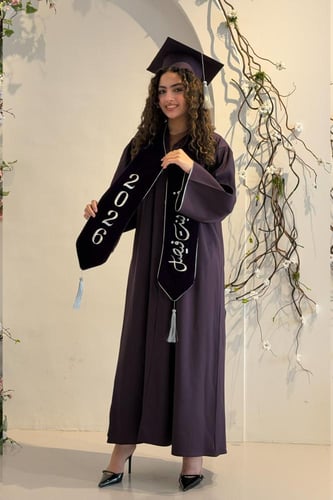 طقم عباية تخرج (اسودXموف)