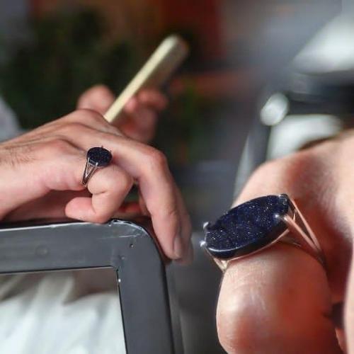 خاتم فصين ساده - متجر غيم