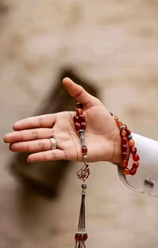 سبحه عقيق اصلي تصميم با الاسم