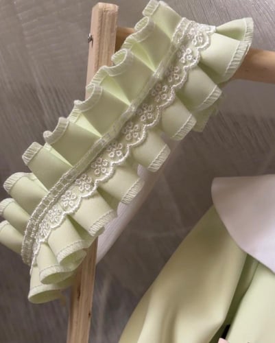 فستان أطفال تفاحي كلوش مطرز